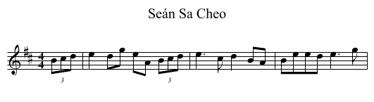 Seán Sa Cheo - staff notation