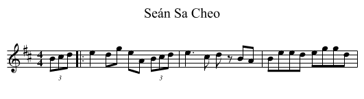 Seán Sa Cheo - staff notation