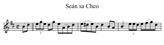 Seán sa Cheo - staff notation