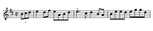 Se&aacute;n sa Cheo - staff notation