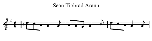 Sean Tiobrad Arann - staff notation