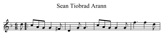 Sean Tiobrad Arann - staff notation