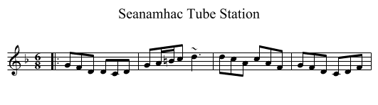 Seanamhac Tube Station - staff notation