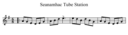 Seanamhac Tube Station - staff notation