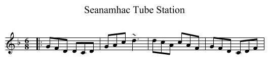 Seanamhac Tube Station - staff notation