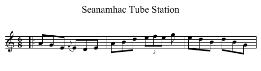 Seanamhac Tube Station - staff notation
