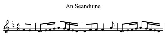 Seanduine, An - staff notation