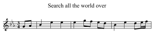 Search all the world over - staff notation