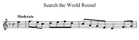 Search the World Round - staff notation