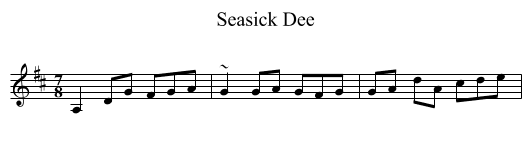 Seasick Dee - staff notation