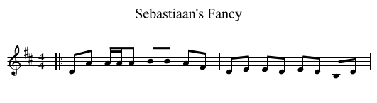 Sebastiaan's Fancy - staff notation