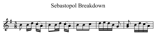 Sebastopol Breakdown - staff notation
