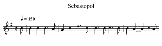 Sebastopol - staff notation