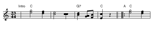Sechsundrei&szlig;iger (C) - staff notation