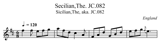 Secilian,The. JC.082 - staff notation
