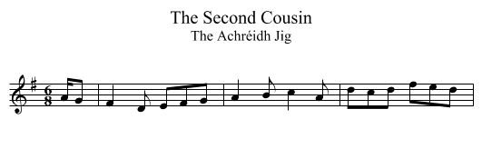 Second Cousin, The - staff notation