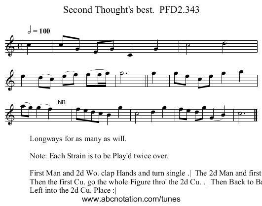 Second Thought's best.  PFD2.343 - staff notation