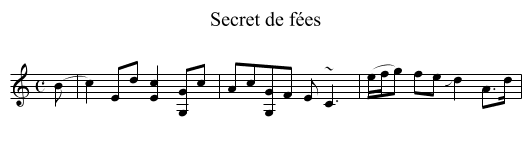 Secret de fées - staff notation
