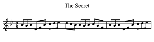 Secret, The - staff notation