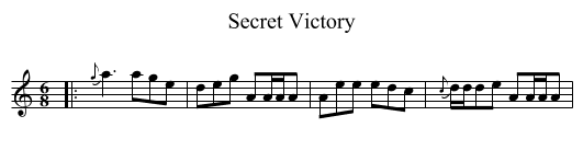 Secret Victory - staff notation