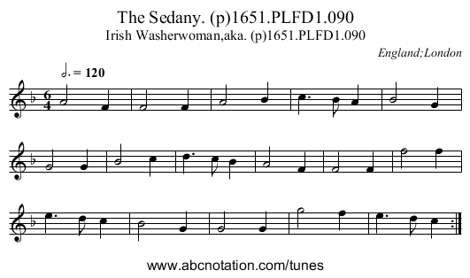 Sedany. (p)1651.PLFD1.090, The - staff notation