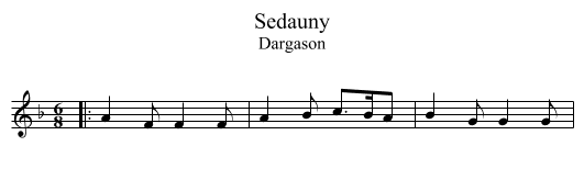 Sedauny - staff notation