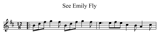 See Emily Fly - staff notation