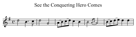 See the Conquering Hero Comes - staff notation