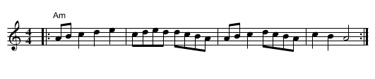 Se'e Yona - staff notation