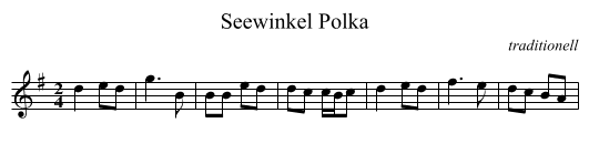 Seewinkel Polka - staff notation