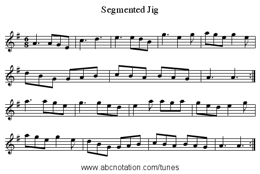 Segmented Jig - staff notation