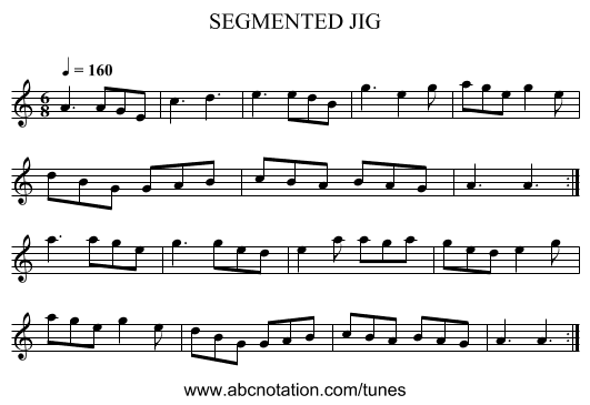 SEGMENTED JIG - staff notation