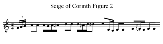 Seige of Corinth Figure 2 - staff notation