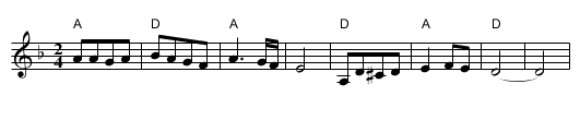 Seleneje Schito - staff notation