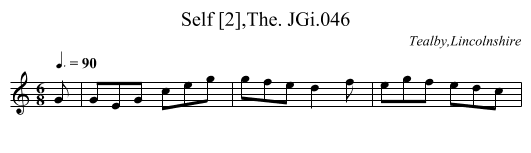 Self [2],The. JGi.046 - staff notation