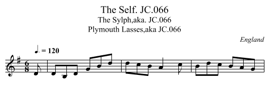 Self. JC.066, The - staff notation
