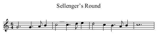 Sellenger’s Round - staff notation