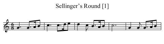 Sellinger’s Round [1] - staff notation