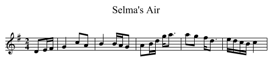 Selma's Air - staff notation