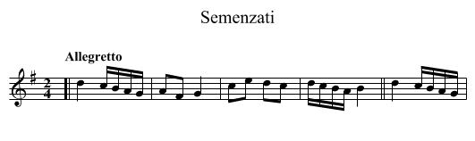 Semenzati - staff notation