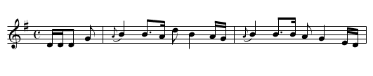 Seneca Square Dance - staff notation