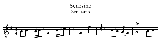 Senesino - staff notation