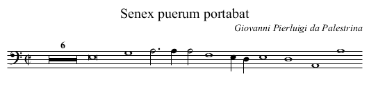Senex puerum portabat - staff notation