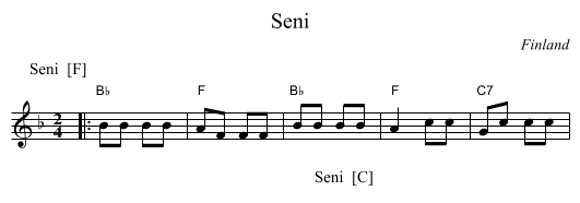 Seni - staff notation