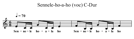 Sennele-ho-a-ho (voc) C-Dur - staff notation
