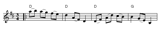 Sensommervals - staff notation