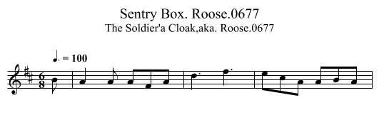 Sentry Box. Roose.0677 - staff notation