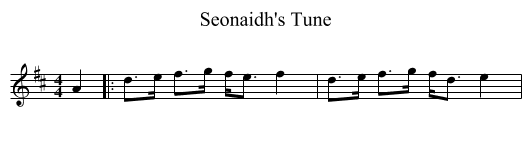Seonaidh's Tune - staff notation