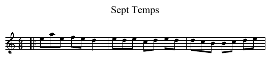 Sept Temps - staff notation