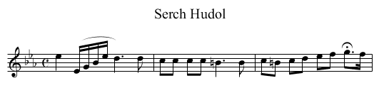 Serch Hudol - staff notation